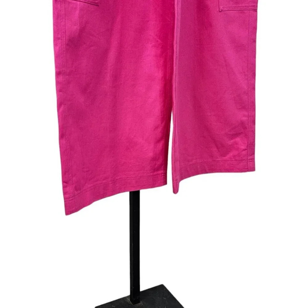 Serena Bute London High Rise Color Block Pink Wide Leg Pant Size Medium 10 Cargo - Picture 8 of 10
